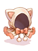Costume White Cat Hood